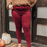 The Cordelia High Waist Skinny In Wine    Curves Image - 1