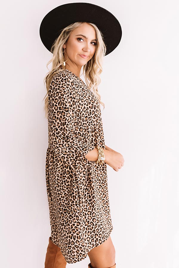 Girly Girl Leopard Babydoll Dress Image - 5