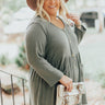 Bring On The Lattes Babydoll Tunic Dress In Olive Curves Image - 1