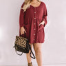 Bring On The Lattes Babydoll Tunic Dress In Aurora Red Curves Image - 1
