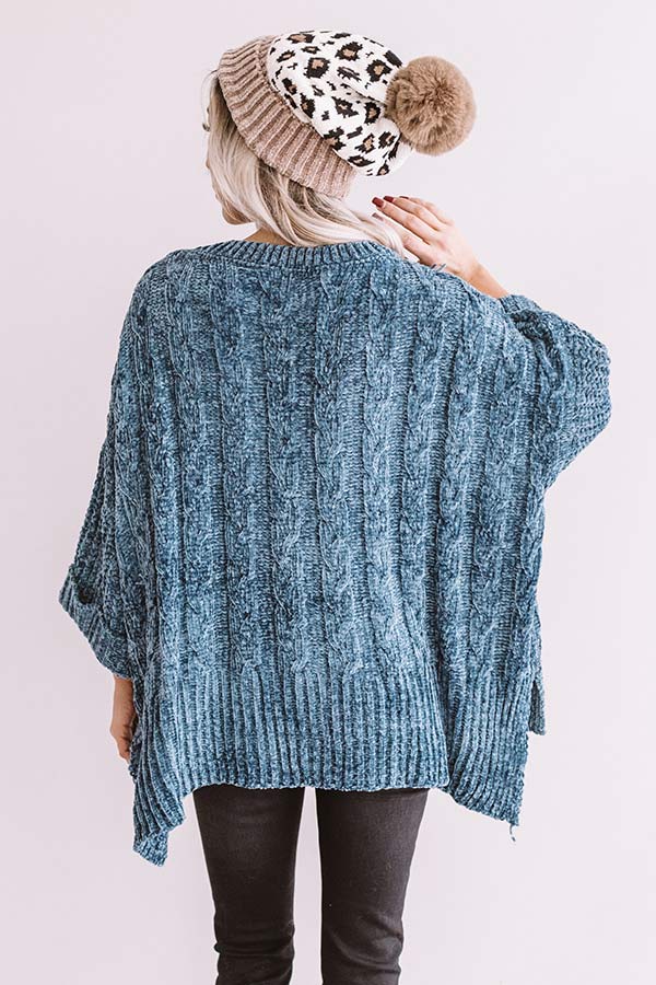 Chardonnay And Chic Chenille Sweater In Light Slate Image - 5