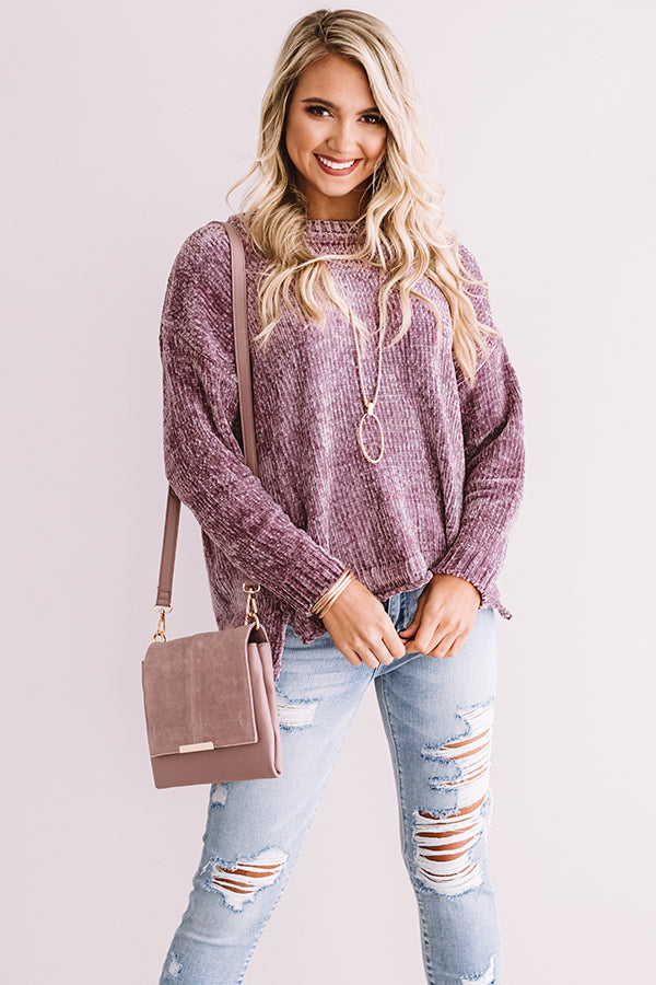 Lovely Starlet Chenille Sweater In Lavender Image - 3