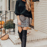 Ciao Bella Leopard Faux Suede Skirt Image - 1
