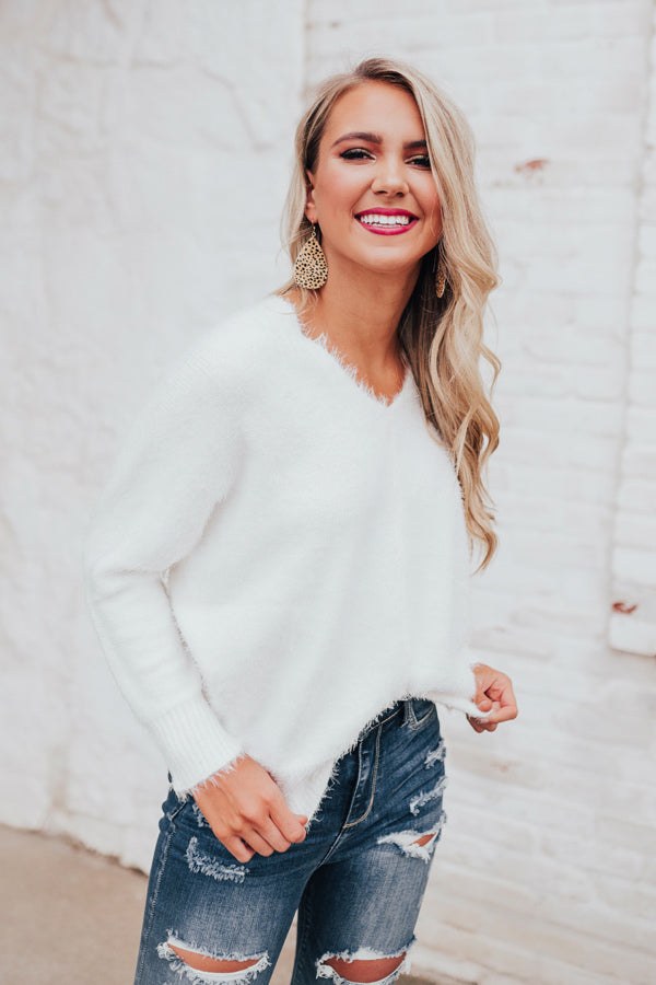 Cuddles In Cali Ultra Soft Sweater In White • Impressions Online Boutique