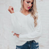 Cuddles In Cali Ultra Soft Sweater In White Image - 1