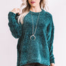 Lovely Starlet Chenille Sweater In Teal Image - 1