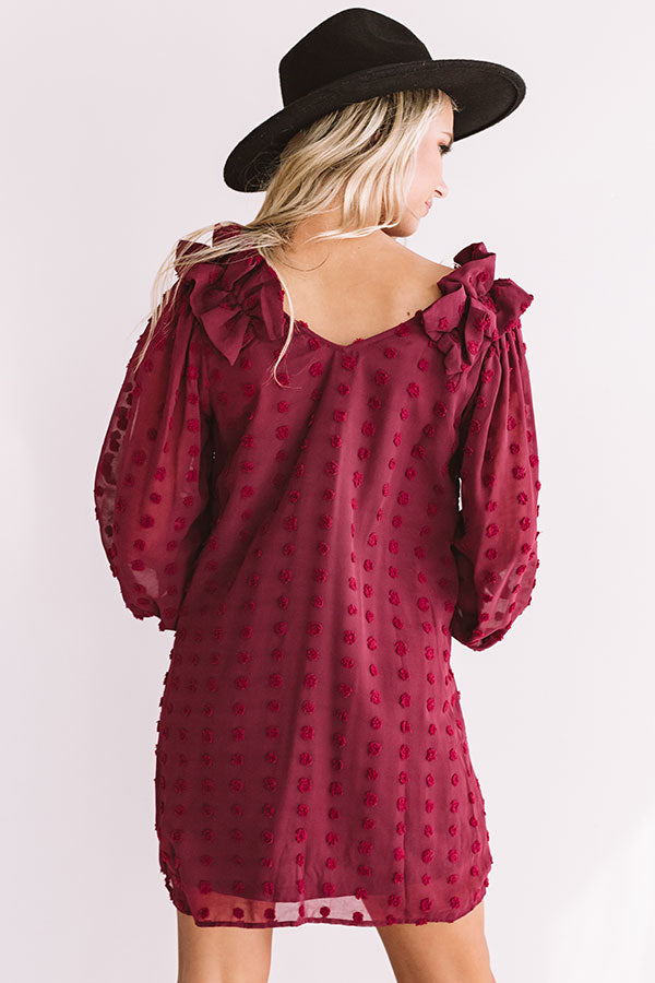 Romantic In Rome Shift Dress In Wine Image - 5