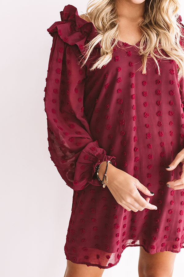 Romantic In Rome Shift Dress In Wine Image - 3