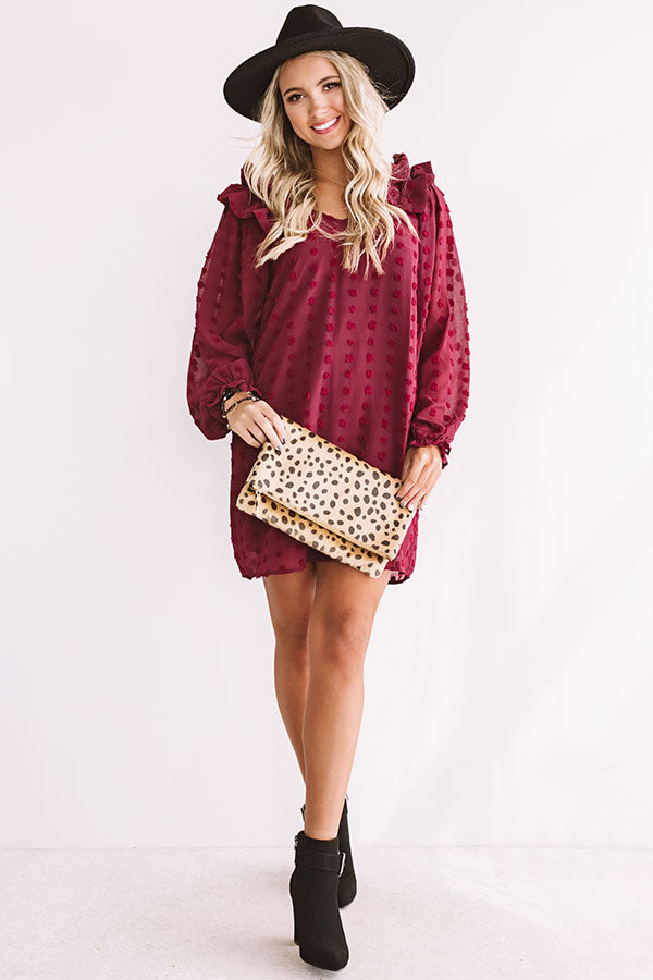 Romantic In Rome Shift Dress In Wine Image - 1