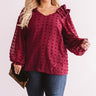 Romantic In Rome Shift Top In Wine Curves Image - 1