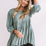 Everlasting Happiness Babydoll Top In Pear Image - 1