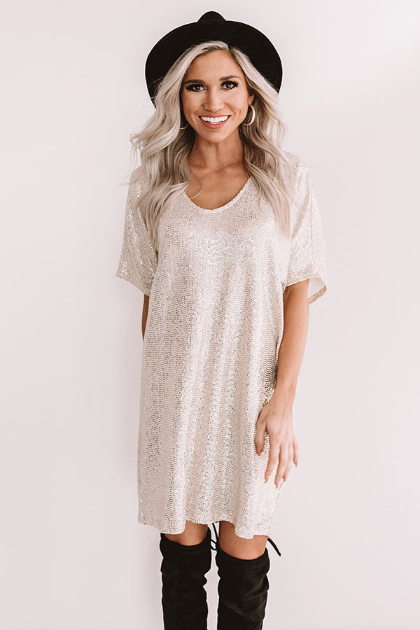 Golden Girl Sequin Shift Dress Image - 1