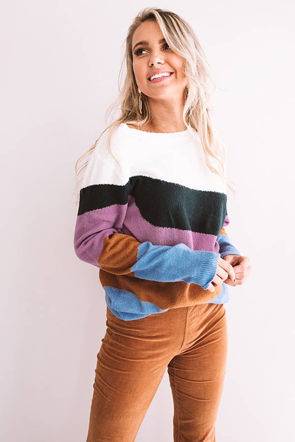 Greetings From Switzerland Stripe Sweater Image - 1