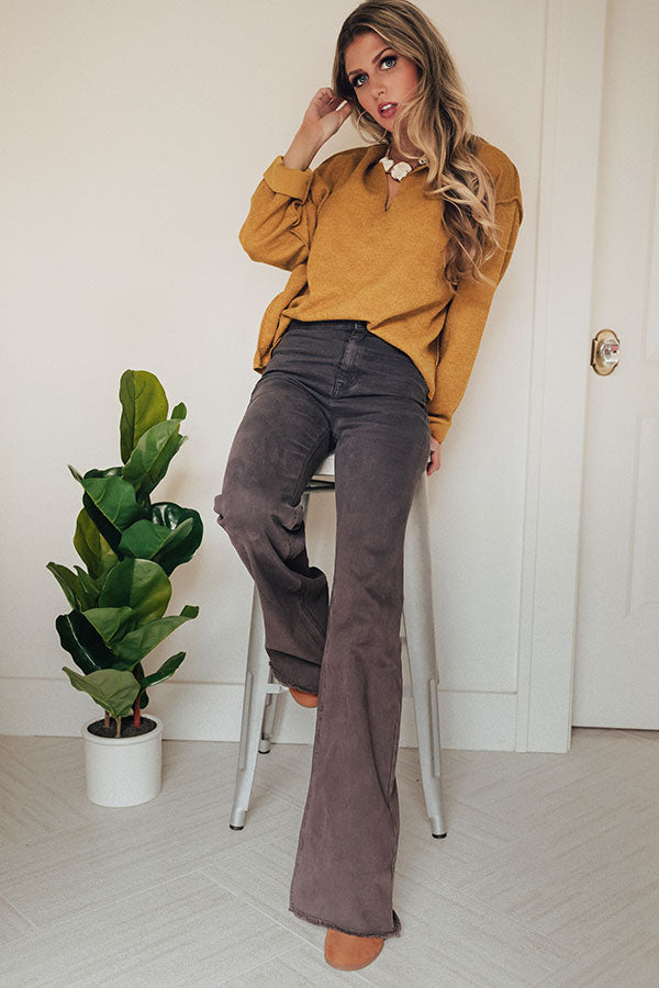 The Charli High Waist Pants In Vintage Black Image - 1