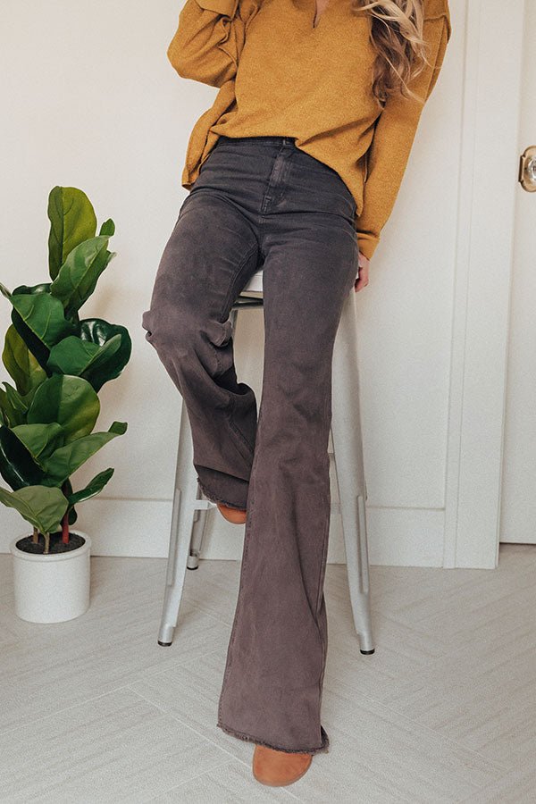 The Charli High Waist Pants In Vintage Black Image - 1