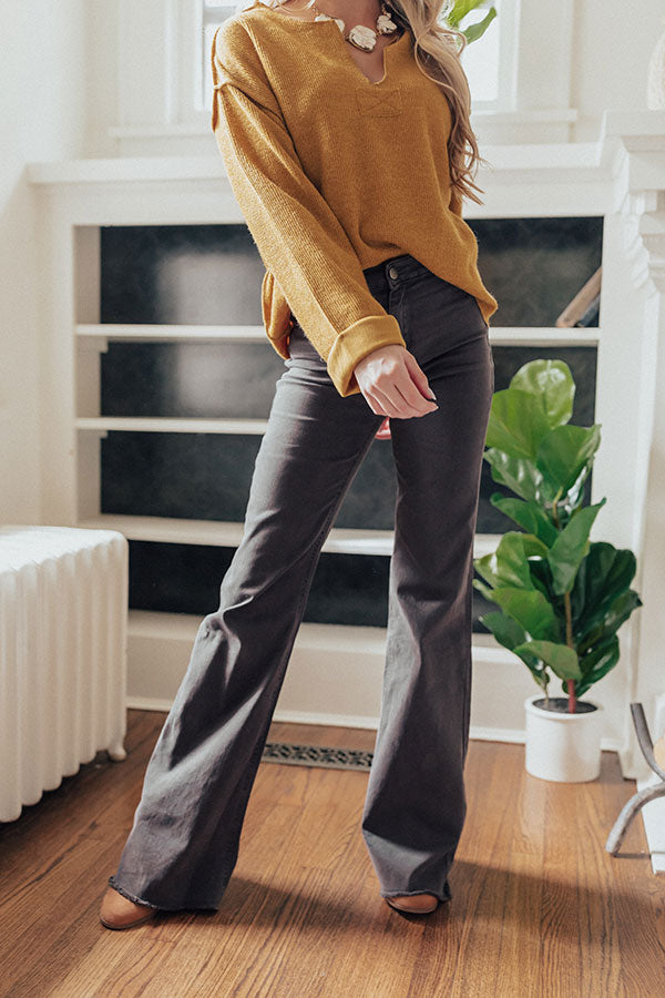 The Charli High Waist Pants In Vintage Black Image - 1