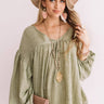 Skippin' Down Sixteenth Avenue Babydoll Top In Pear Image - 1
