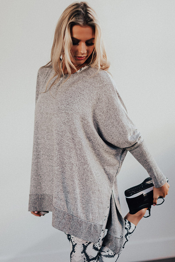 On Point Shift Tunic In Grey Image - 4