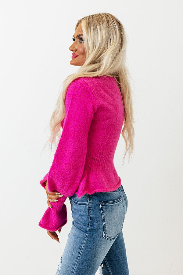Tour Of Europe Ultra Soft Sweater In Hot Pink Image - 5