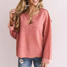 Dreams Of Snow Ribbed Shift Top In Pink Image - 1