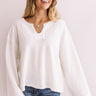 Once Upon a Dream Ribbed Shift Top In White Image - 1