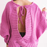 Turn Back Time Open Back Sweater in Violet Image - 1