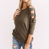 Free And Fearless Shift Sweater In Army Green Image - 1