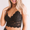 Free And Fearless Longline Lace Bralette In Black Image - 1