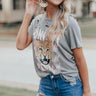 Long Live Rock N' Roll Distressed Boyfriend Tee in Grey Image - 1