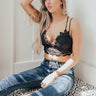 Hide And Seek Crochet Bralette In Black Image - 1