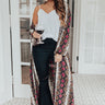 Love In Napa Snake Print Duster in Sangria Image - 1