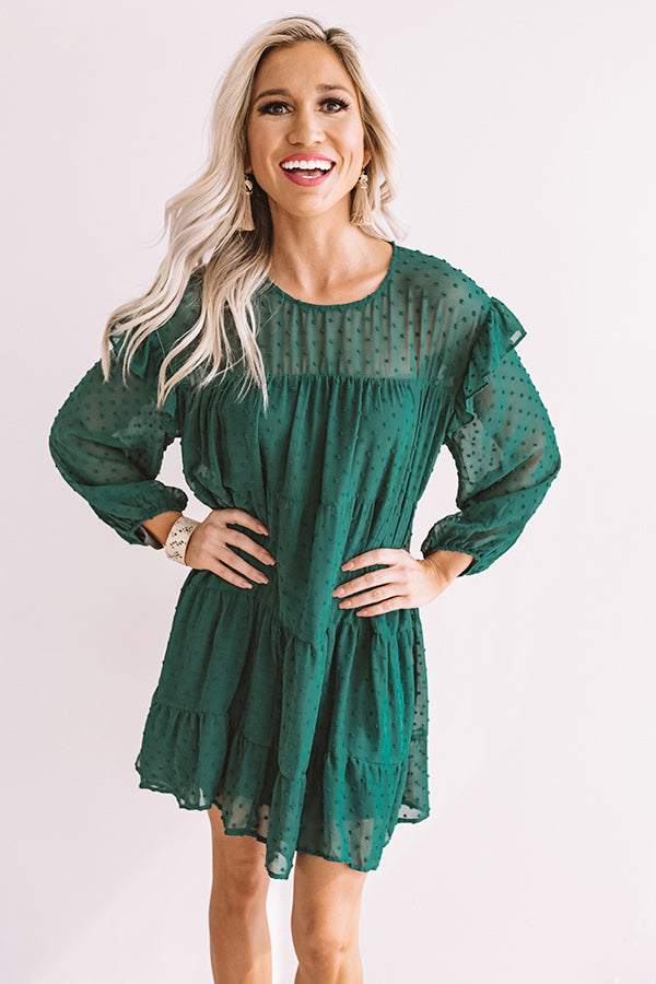 Pumpkin Spice Splendor Shift Dress In Hunter Green – Impressions Online ...