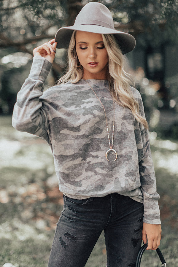 Midtown Meet Up Camo Shift Top Image - 3