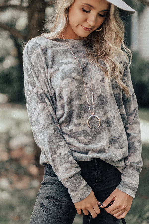 Midtown Meet Up Camo Shift Top Image - 2