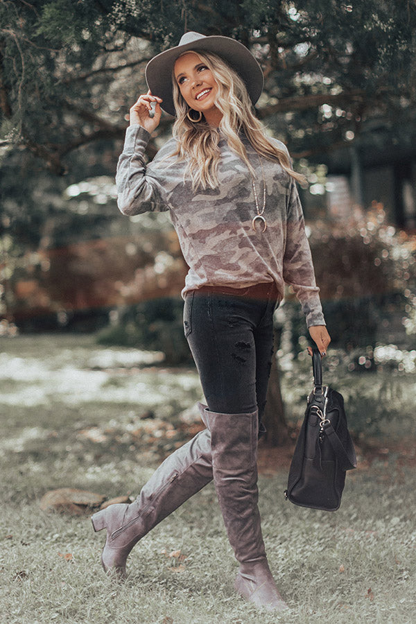 Midtown Meet Up Camo Shift Top Image - 5