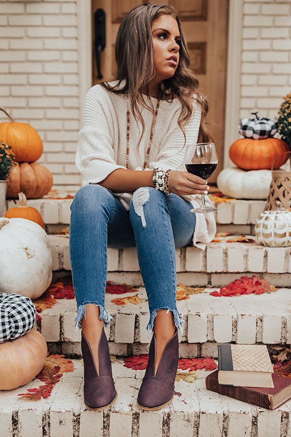 The Valerie Bootie In Windsor Wine Image - 2