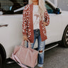 Sonoma Sightseeing Leopard Cardigan In Rustic Rose Image - 1