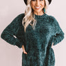 Lounging At The Lodge Chenille Sweater In Hunter Green Image - 1