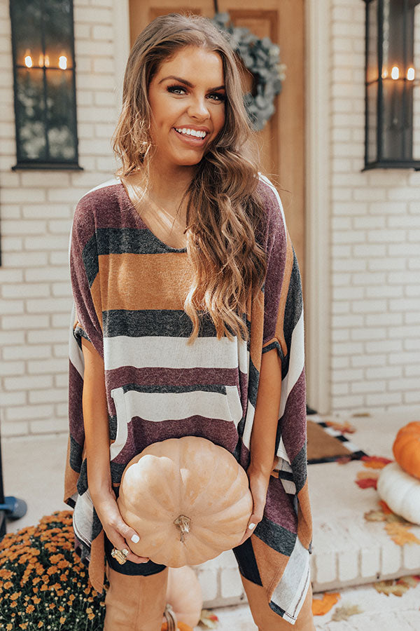 Prosecco On Park Ave Poncho In Camel Image - 1