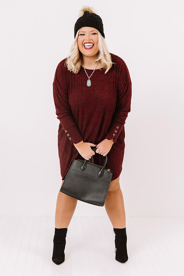 Smile For The Camera Shift Dress In Wine Curves Image - 1