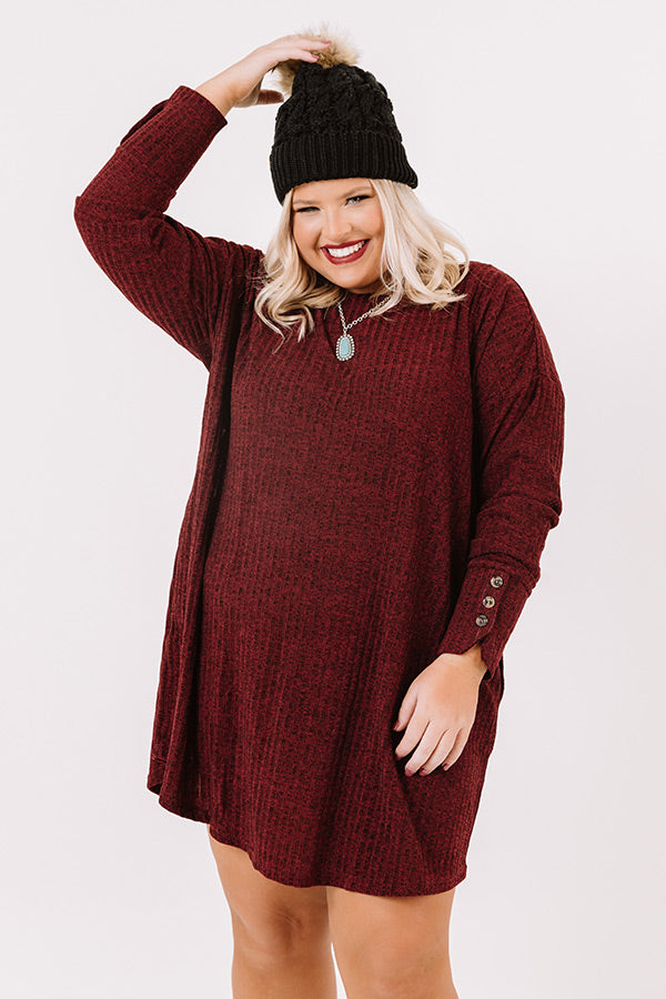Smile For The Camera Shift Dress In Wine Curves Image - 3