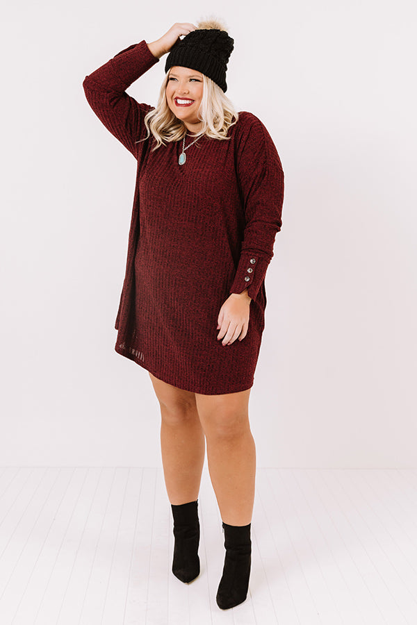 Smile For The Camera Shift Dress In Wine Curves Image - 2