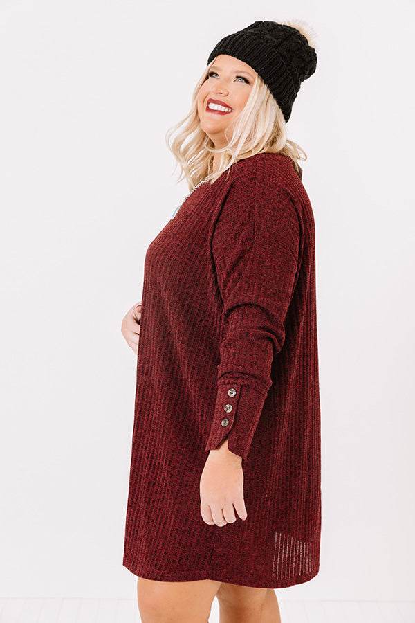 Smile For The Camera Shift Dress In Wine Curves Image - 4