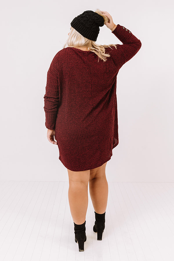 Smile For The Camera Shift Dress In Wine Curves Image - 5