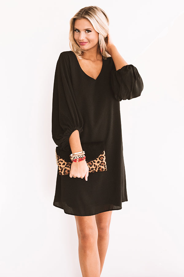 Primped To Party Shift Dress In Black Image - 2