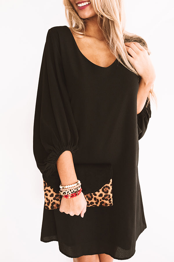 Primped To Party Shift Dress In Black Image - 4