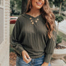 Cider And Spice Shift Top In Olive Image - 1