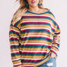 Weekend Ritual Stripe Chenille Sweater Curves Image - 1
