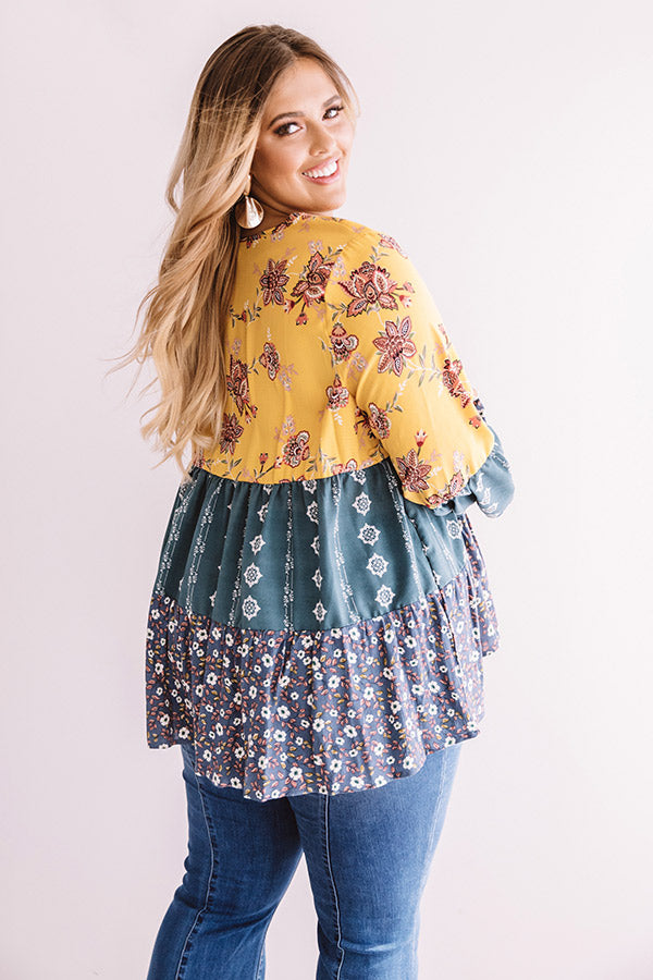 Autumn Splendor Babydoll Top Curves Image - 4