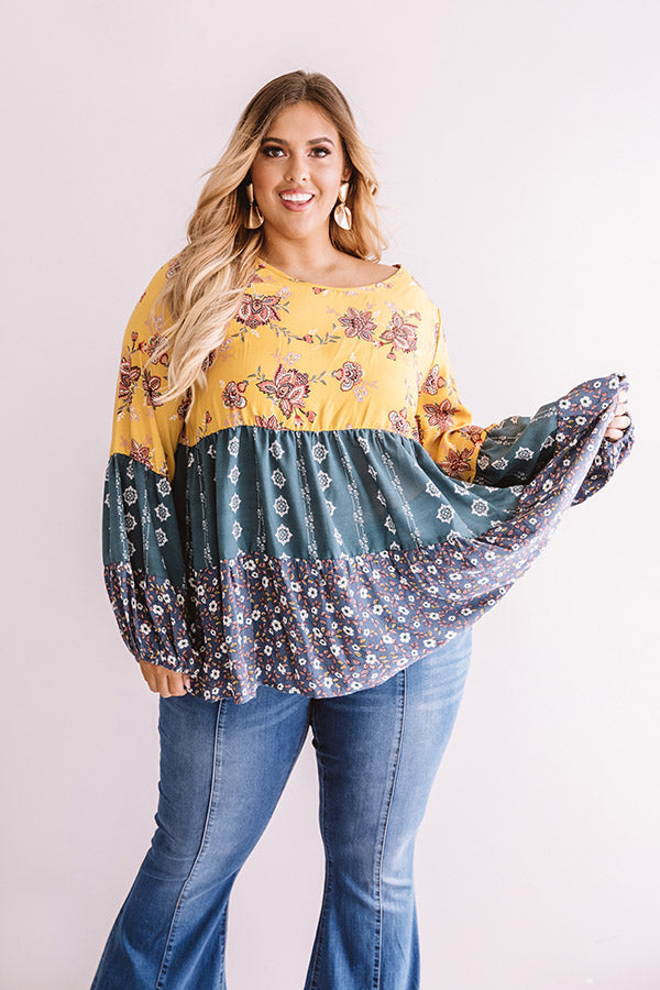 Autumn Splendor Babydoll Top Curves Image - 1